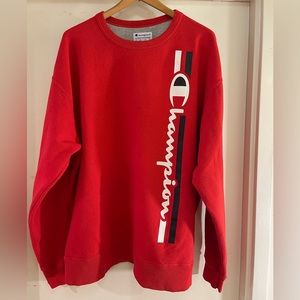 Red white and black Champion Sweatshirt